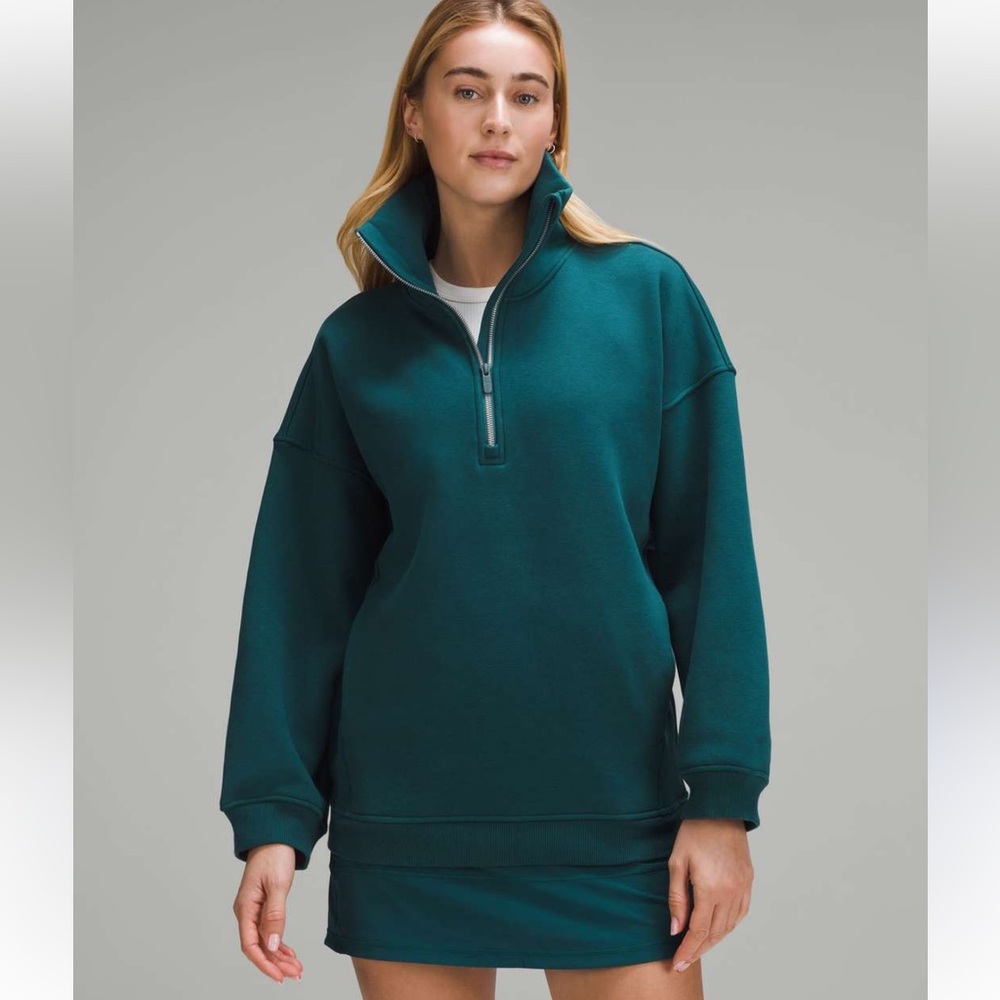Lululemon Thick Fleece Half Zip Storm Teal